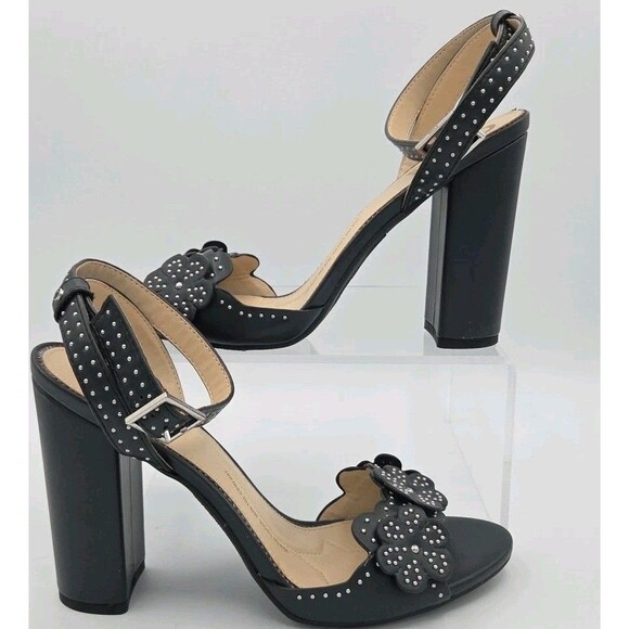 New Circus by Sam Edelman Merle Womens Black Ankle Strap Heeled Sandals Size 9.5 - Picture 1 of 8